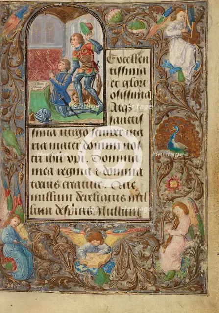 Charles the Bold Presented by Saint George; Prayer Book of Charles the Bold, about 1471. Creator: Lieven van Lathem.