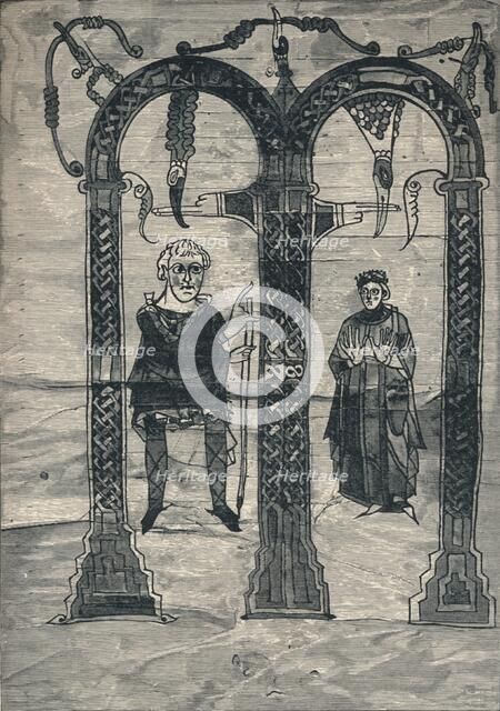 'Charles The Great and His Wife, after the Earliest Portrait', c775, (1907). Artist: Unknown.