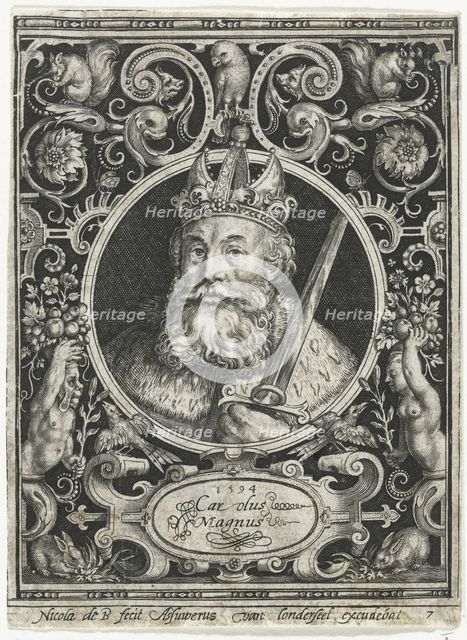 Charles the Great, King of the Franks, 1594. Artist: Bruyn, Nicolaes de (1571-1656)