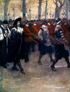 Charles the King walked for the last time through the streets of London 1649, (1905). Creator: A S Forrest