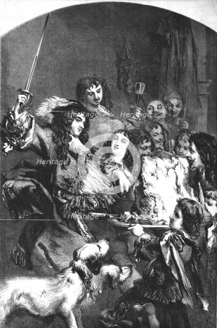 'Charles the Second Knighting the Loin of Beef', (19th century). Artist: J Gilbert.