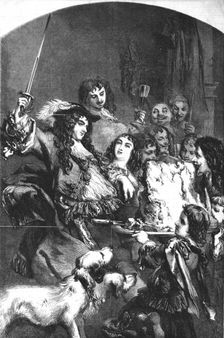 Charles the Second Knighting the Loin of Beef (19th century). Artist: J Gilbert