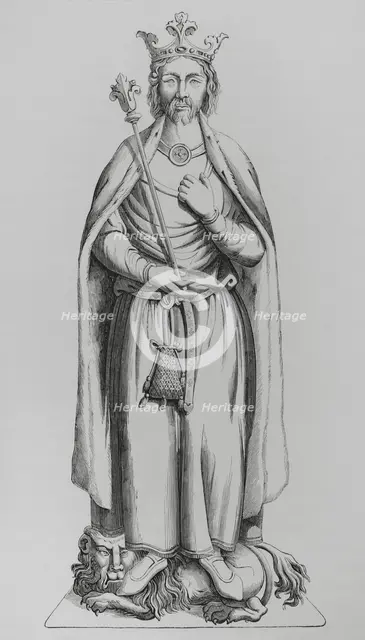 Charles the Simple, (879-929), King of West France, (898-922), 16th century (1878).  Creator: Unknown.