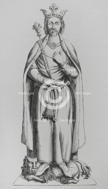 Charles the Simple, (879-929), King of West France, (898-922), 16th century (1878).  Creator: Unknown.