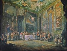 Charles the Third, eating before his court
