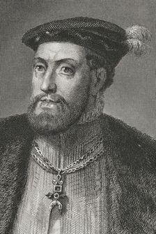 Charles V, (1500-1558), Holy Roman Emperor and Archduke of Austria (1519-1556),...., 185 Creator: Charles Geoffroy