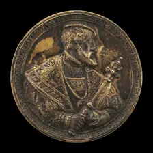 Charles V, 1500-1558, King of Spain 1516-1556, Holy Roman Emperor 1519 [obverse], 1537. Creator: Reinhart, Hans