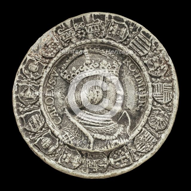 Charles V, 1500-1558, King of Spain 1516-1556, Holy Roman Emperor 1519 [obverse], 1521. Creator: Albrecht Durer.