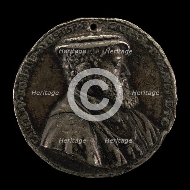 Charles V, 1500-1558, King of Spain 1516-1556, Holy Roman Emperor 1519 [obverse], 16th century. Creators: Unknown, Georg Fugger Group.