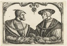 Charles V and Ferdinand I. Artist: Bockstorffer, Christoffel (1480-1553)