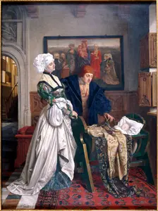 Charles V and Jeanne Vandergeynst at the Cradle of their Daughter Marguerite 1870. Artist: Willem Geets
