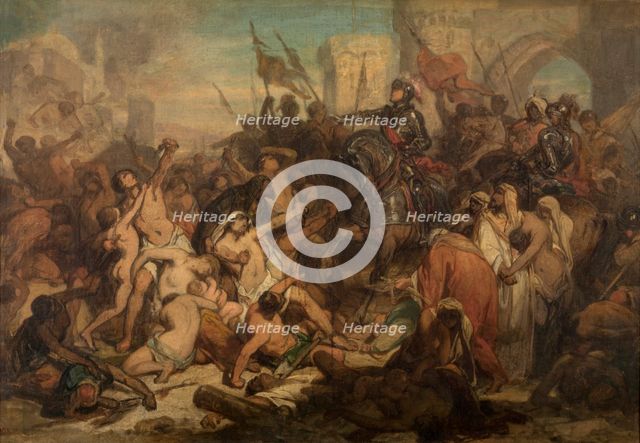 Charles V Frees the Slaves in Tunis, 1535, (c1870s). Creator: Nicaise de Keyser.