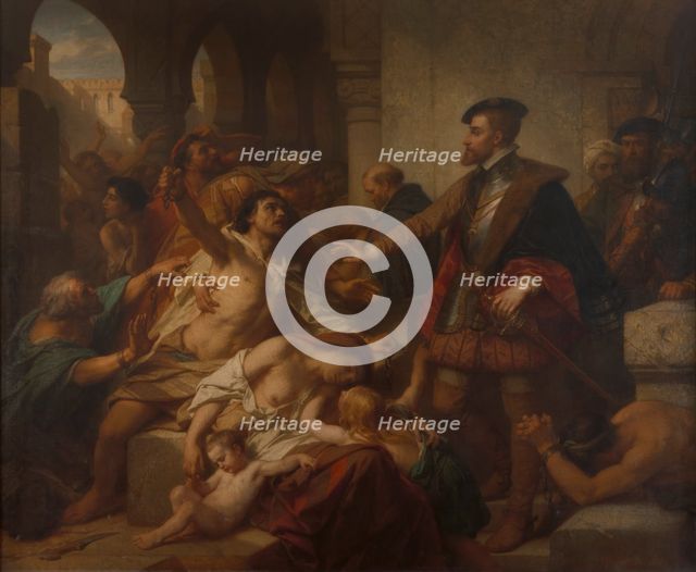 Charles V Frees the Slaves in Tunis, 1873. Creator: Nicaise de Keyser.