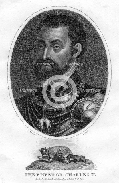 Charles V, Holy Roman Emperor, (1807).Artist: J Chapman