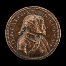 Charles V, King of Spain and Holy Roman Emperor, and Prince Philip of Spain [obverse], 1553. Creator: Leone Leoni