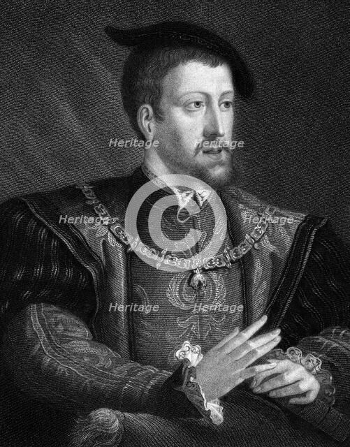 Charles V, King of Spain and Holy Roman Emperor from 1519, 1835. Artist: Anon