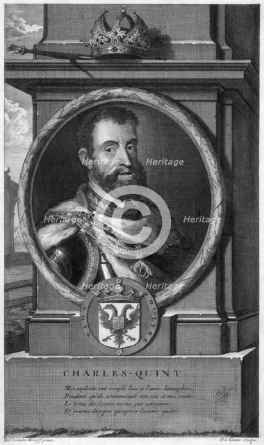 Charles V, King of Spain and Holy Roman Emperor.Artist: Gunst