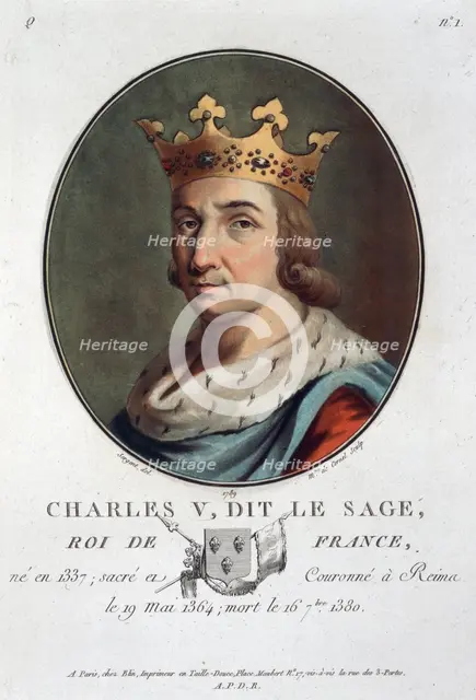 Charles V, known as 'the Wise', King of France, (1789). Creator: Marie Jeanne Louise Francoise Suzanne Champion de Cernel.