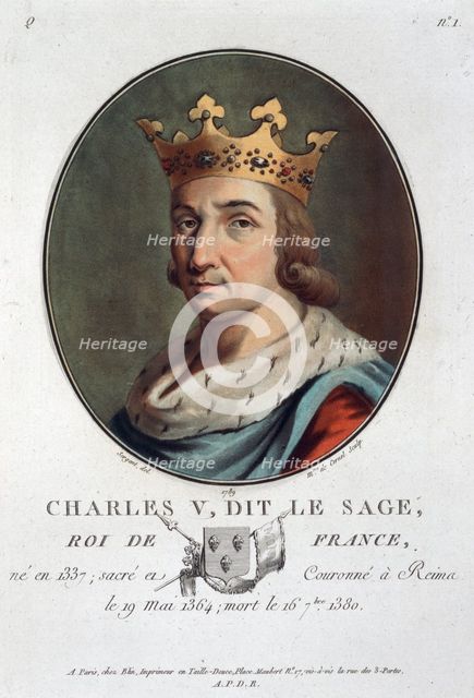 Charles V, known as 'the Wise', King of France, (1789). Creator: Marie Jeanne Louise Francoise Suzanne Champion de Cernel.