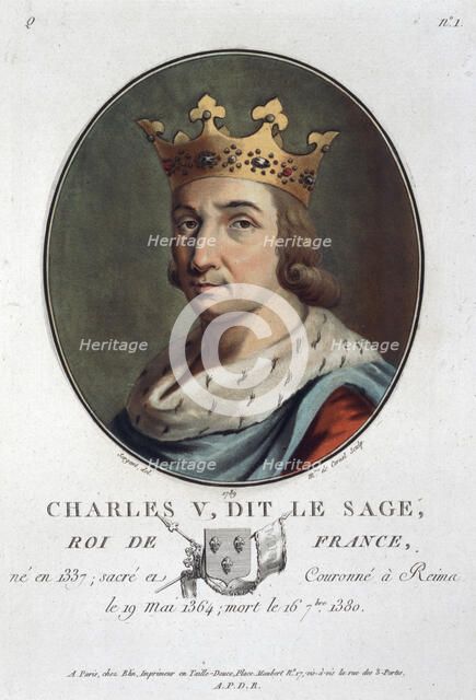 Charles V, known as 'the Wise', King of France, (1789). Artist: Marie Jeanne Louise Francoise Suzanne Champion de Cernel