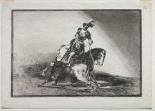 Charles V Spearing a Bull in the Ring at Valladolid, 1815-1816. Creator: Francisco de Goya (Spanish, 1746-1828)