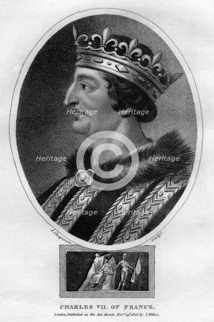 Charles VII, King of France, (1805).Artist: J Chapman