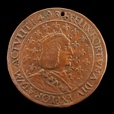 Charles VIII, 1470-1498, King of France 1483 [obverse], 1493/1494. Creators: Louis Lepère, Nicolas de Florence, Jean Lepère