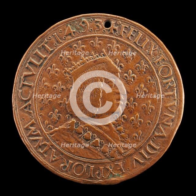 Charles VIII, 1470-1498, King of France 1483 [obverse], 1493/1494. Creators: Louis Lepère, Nicolas de Florence, Jean Lepère.