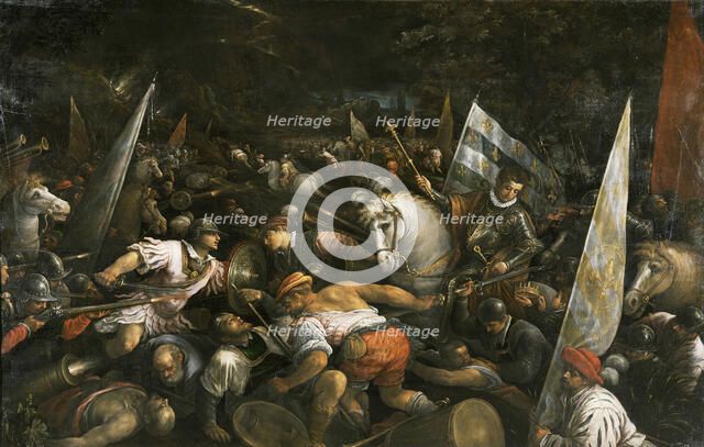 Charles VIII Receiving the Crown of Naples , 1585-1590. Creator: Bassano, Francesco, the Younger (1549-1592).