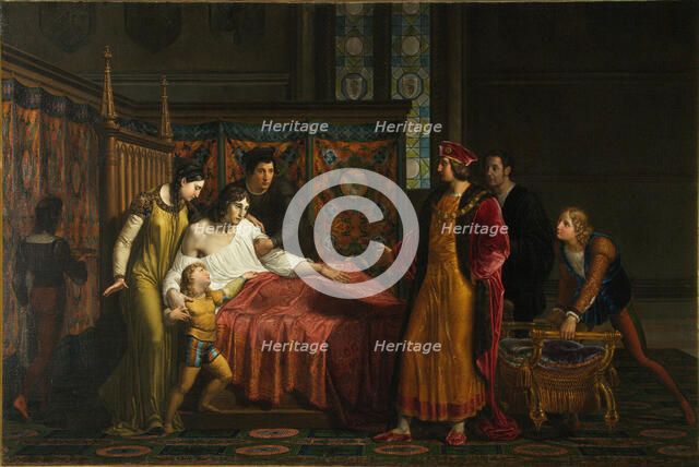 Charles VIII Visits Gian Galeazzo Sforza at Pavia in 1494, 1816-1818. Artist: Palagi, Pelagio (1775-1860)