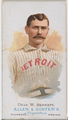 Charles W. Bennett, Baseball Player, from World's Champions, Series 1 (N28) for Allen & Gi..., 1887. Creator: Allen & Ginter