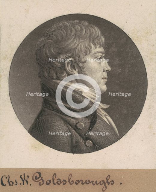Charles W. Goldsborough, 1807. Creator: Charles Balthazar Julien Févret de Saint-Mémin.