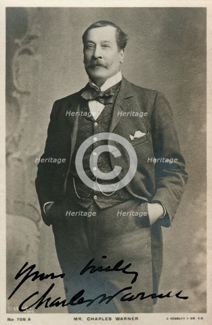 Charles Warner, English actor, c1890-c1909(?). Artist: Unknown