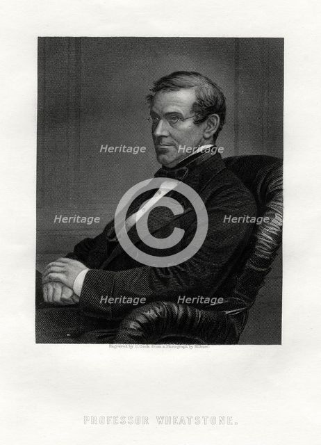Charles Wheatstone (1802-1875), British physicist, 19th century.Artist: C Cook