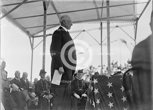 Charles William Eliot, President of Harvard University. Soldiers And Sailors' Monument..., 1910. Creator: Harris & Ewing.