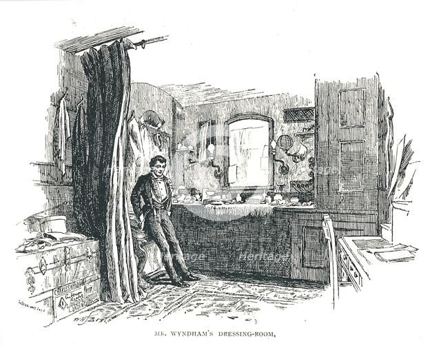 Charles Wyndham Dressing room over looking Piccadilly at the Criterion Theatre, 1891 Artist: Unknown