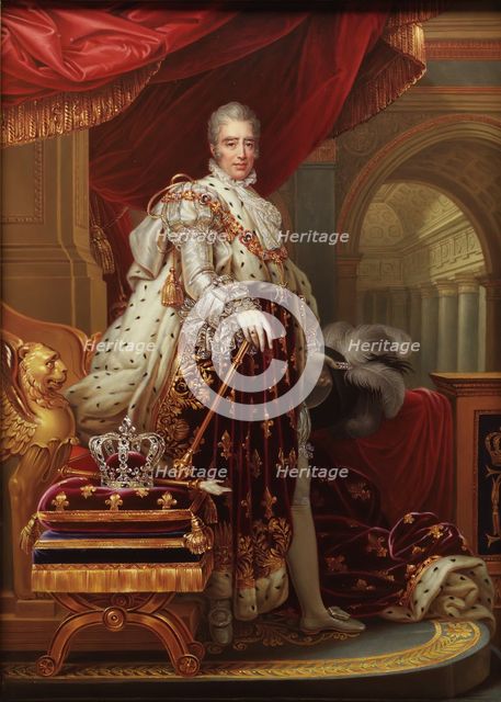 Charles X (1757-1836), King of France, after Gérard, 1829. Creator: Henry Bone.