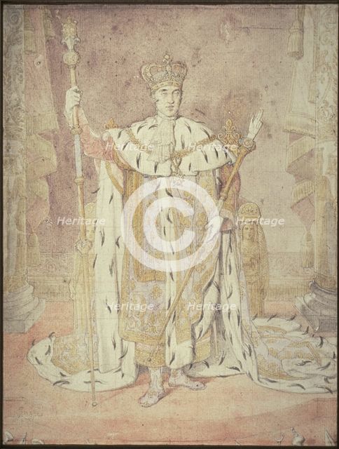 Charles X in his Coronation Robes, c. 1828. Creator: Jean-Auguste-Dominique Ingres.