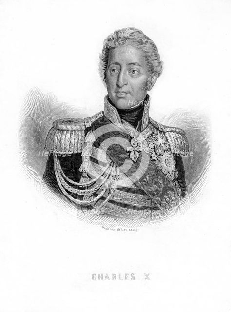 Charles X, King of France, 19th century.Artist: Waltner
