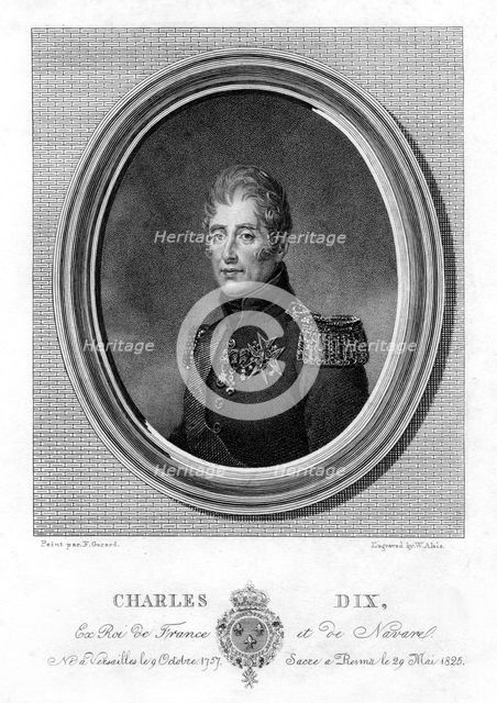 Charles X, King of France, 19th century.Artist: W Alais
