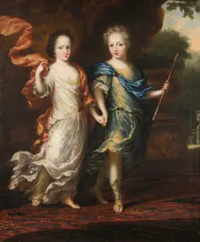 Charles XII, 1682-1718, King of Sweden, Palatine Count of Zweibrücken and Hedvig Sofia..., 1687. Creator: David Klocker Ehrenstrahl