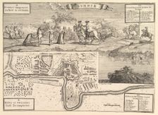 Charles XII at Bender (Aubry de La Mottraye's "Travels throughout Europe, Asia and into..., 1723-24. Creator: William Hogarth