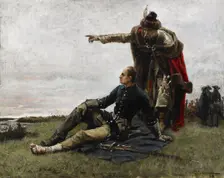 Charles XII of Sweden and Ivan Mazepa after the Battle of Poltava, 1879. Artist: Cederström, Gustaf (1845-1933)
