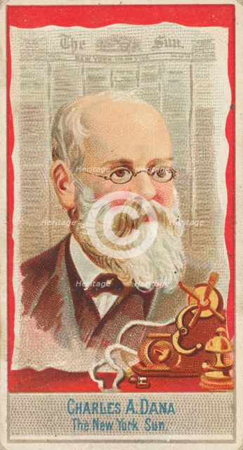 Charles A. Dana, The New York Sun, from the American Editors series (N1) for Allen & Ginte..., 1887. Creator: Allen & Ginter.