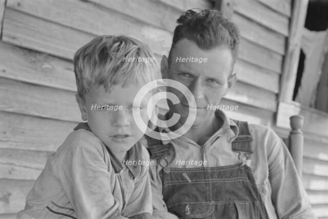 Charles and his father Floyd Burroughs, Alabama cotton sharecropper, 1936. Creator: Walker Evans.