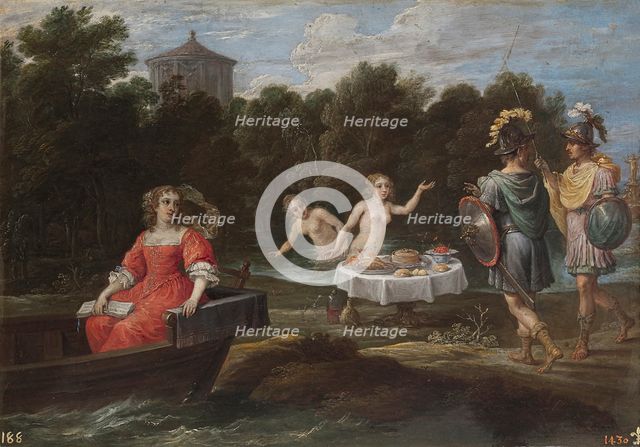 Charles and Ubaldo in the Fortunate Isles, between 1628 and 1630. Creator: David Teniers II.