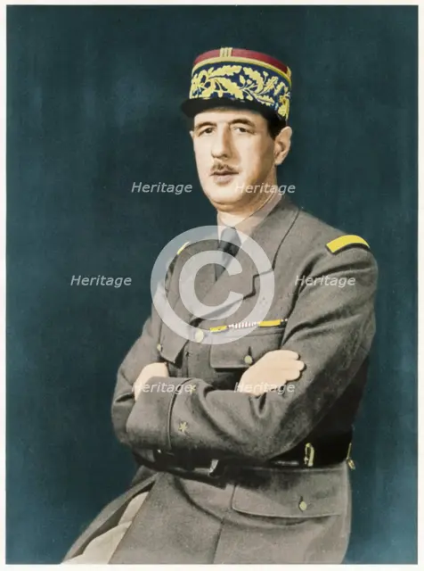 Charles Andre Joseph Marie De Gaulle, 1940. Artist: Unknown.