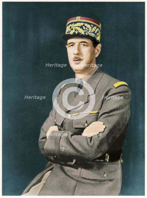 Charles Andre Joseph Marie De Gaulle, 1940. Artist: Unknown.