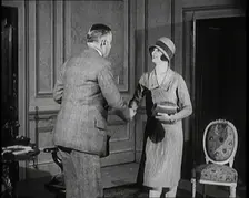 Charles B Cochran, English Theatrical Manager, Interviewing Female Performers, 1920s. Creator: British Pathe Ltd