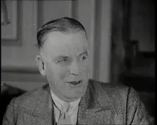 Charles B Cochran, English Theatrical Manager, Interviewing Female Performers, 1920s. Creator: British Pathe Ltd